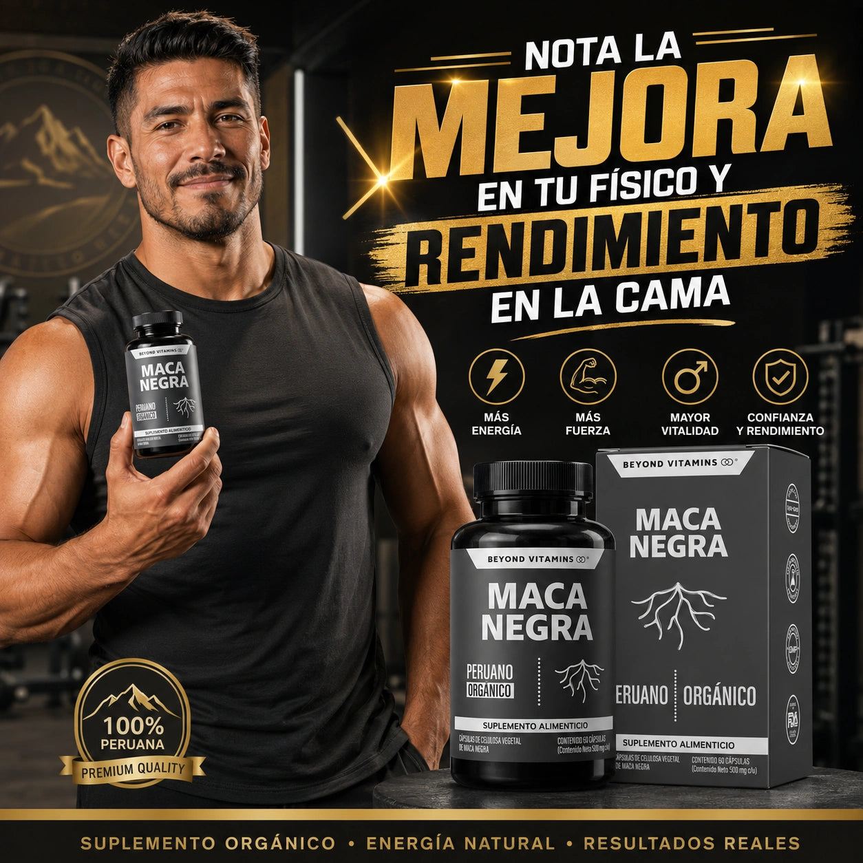 Maca Negra Beyond: Maca Negra 100% Orgánica: Energía, Concentración y Bienestar Natural