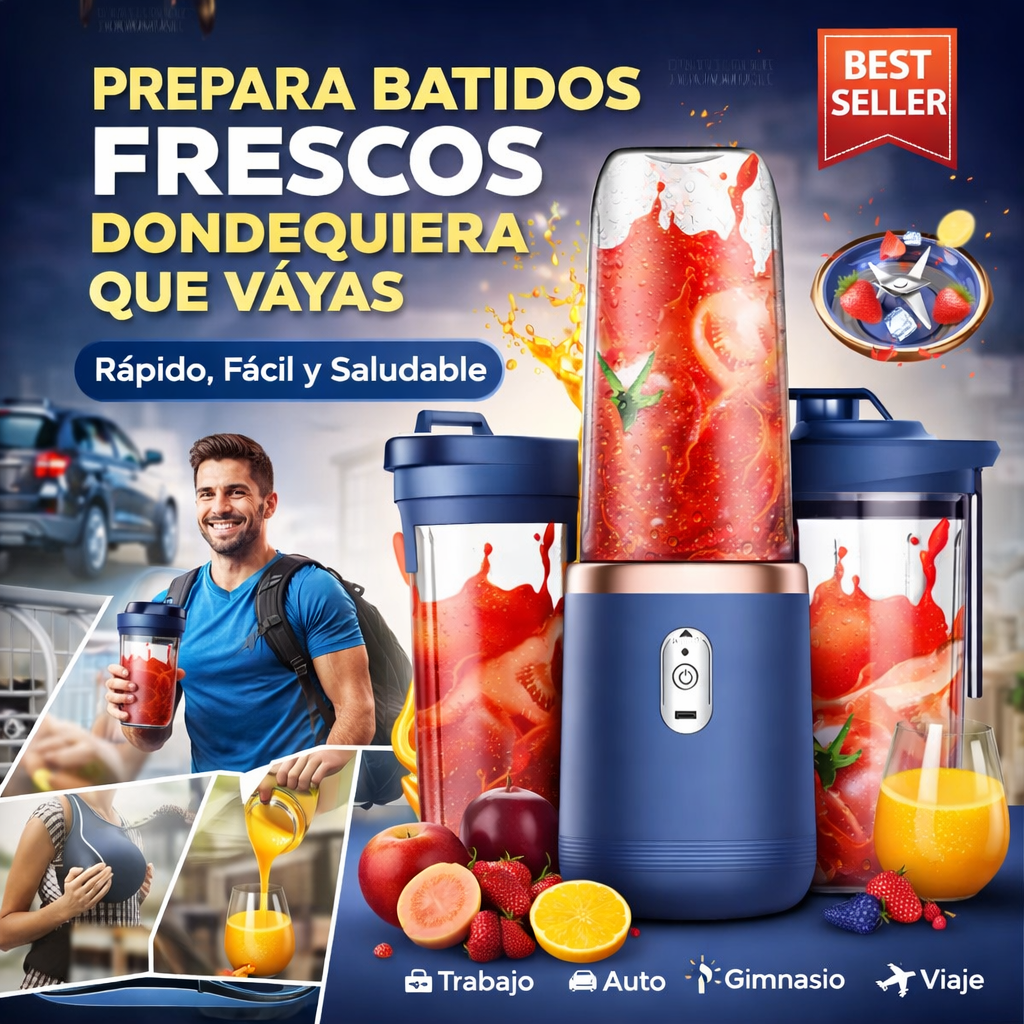 Jugueras Eléctricos Portátil Para La Oficina De Deportes Color Double Cup Juicer