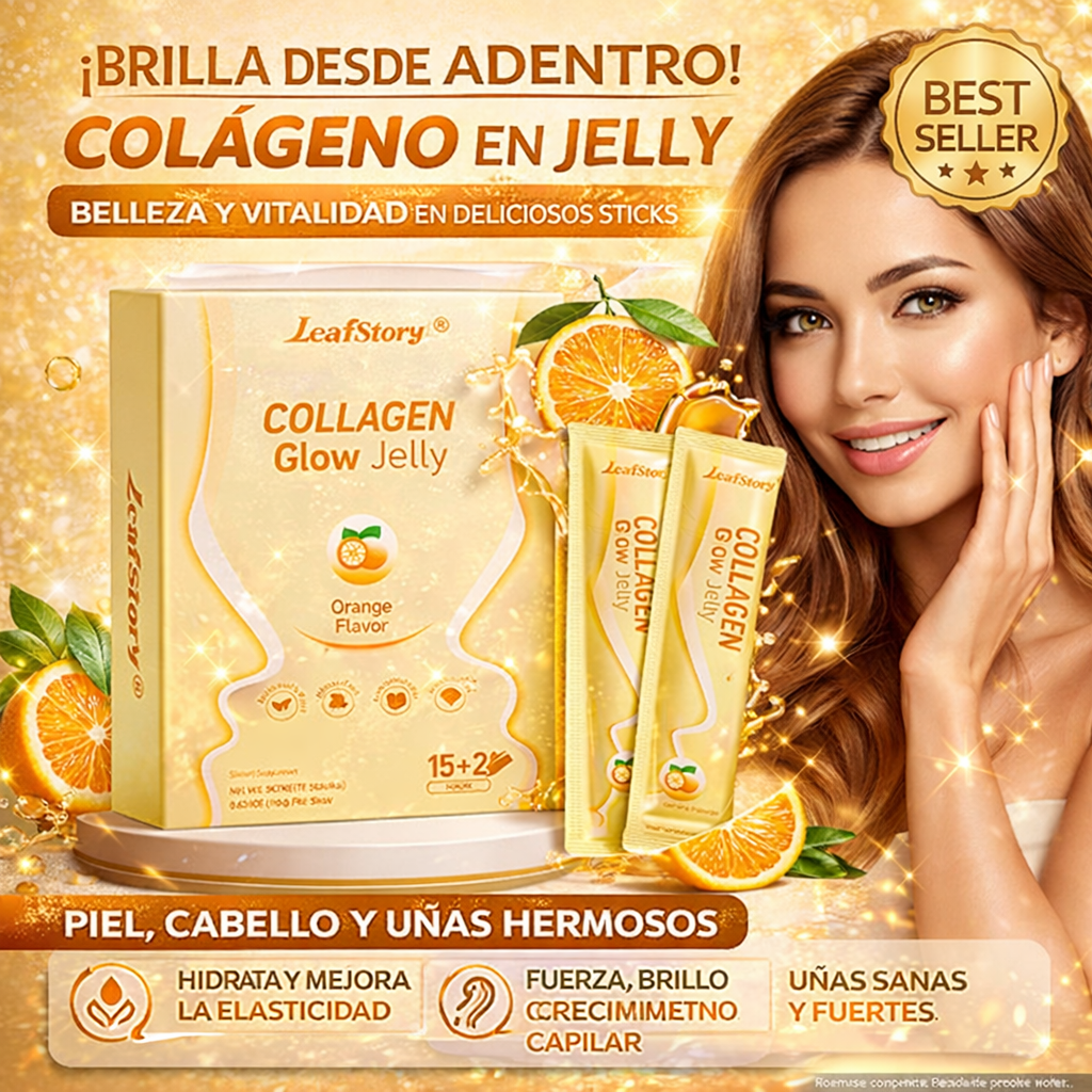 LeafStory Collagen Glow Jelly- para el cuidado de articulaciones, piel y cabello