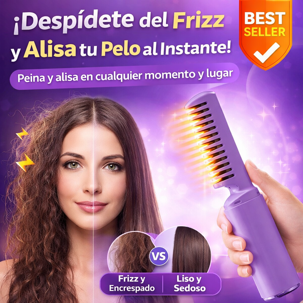 Peine alisador de pelo portátil