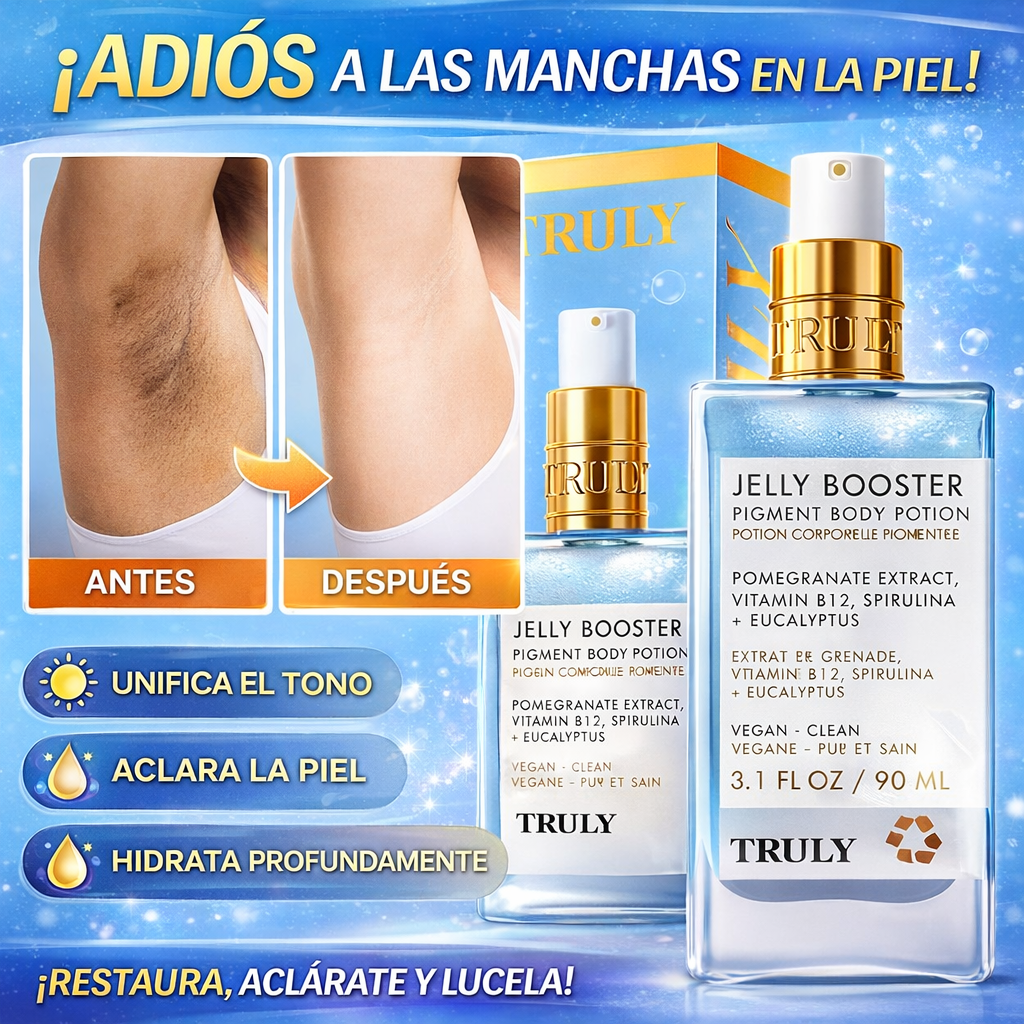Truly Beauty Jelly Booster- para aclarar la hiperpigmentación, reducir manchas oscuras y cicatrices de acné o vellos encarnados