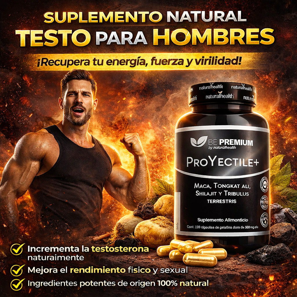 Suplemento Proyectile- apoya los niveles de testosterona, mejora la energía y la virilidad.