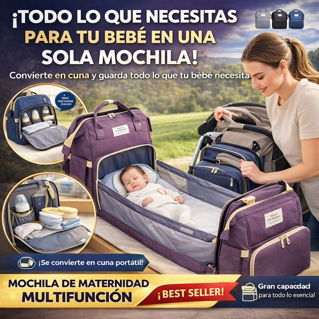 Mochila de maternidad asequible para bebé - Pañalera Multifuncional