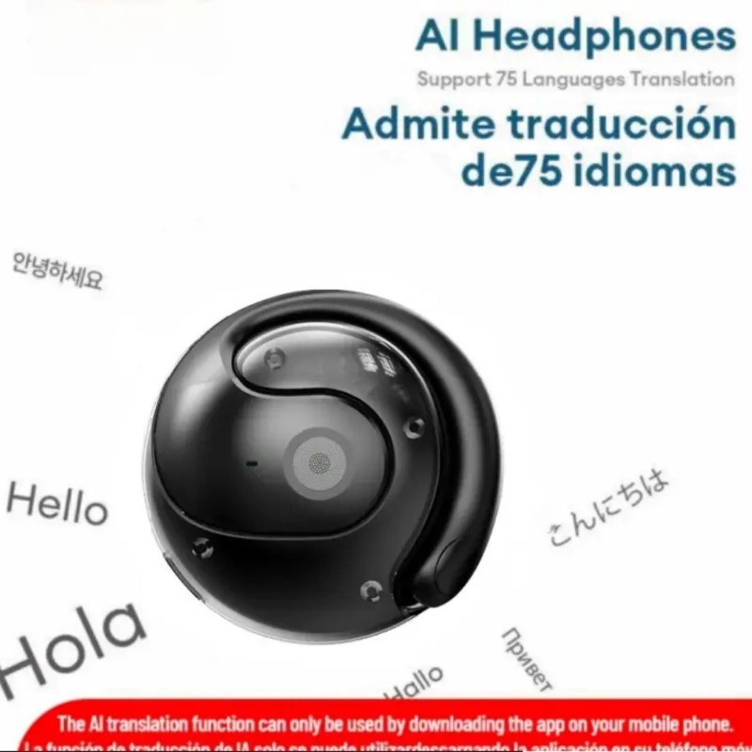 Auriculares inteligentes: traducen más de 100 idiomas en tiempo real.