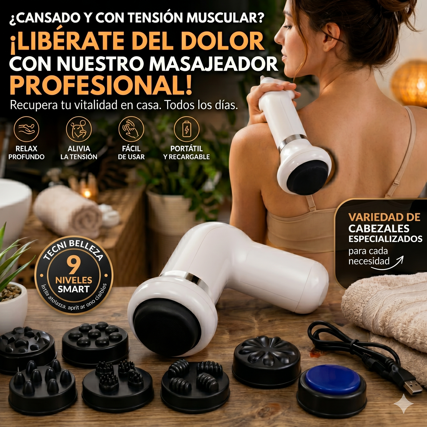 Masajeador Anticelulitis Eléctrico | Reduce Celulitis, Reafirma y Moldea el Cuerpo