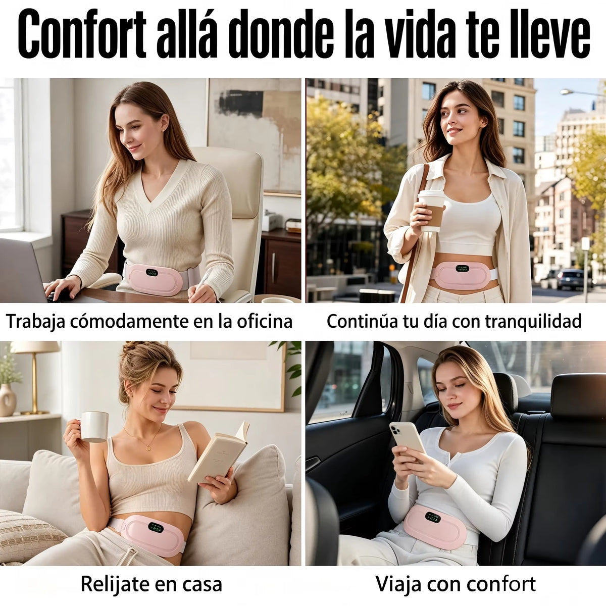 Cinturón térmico menstrual - confort en distintas actividades