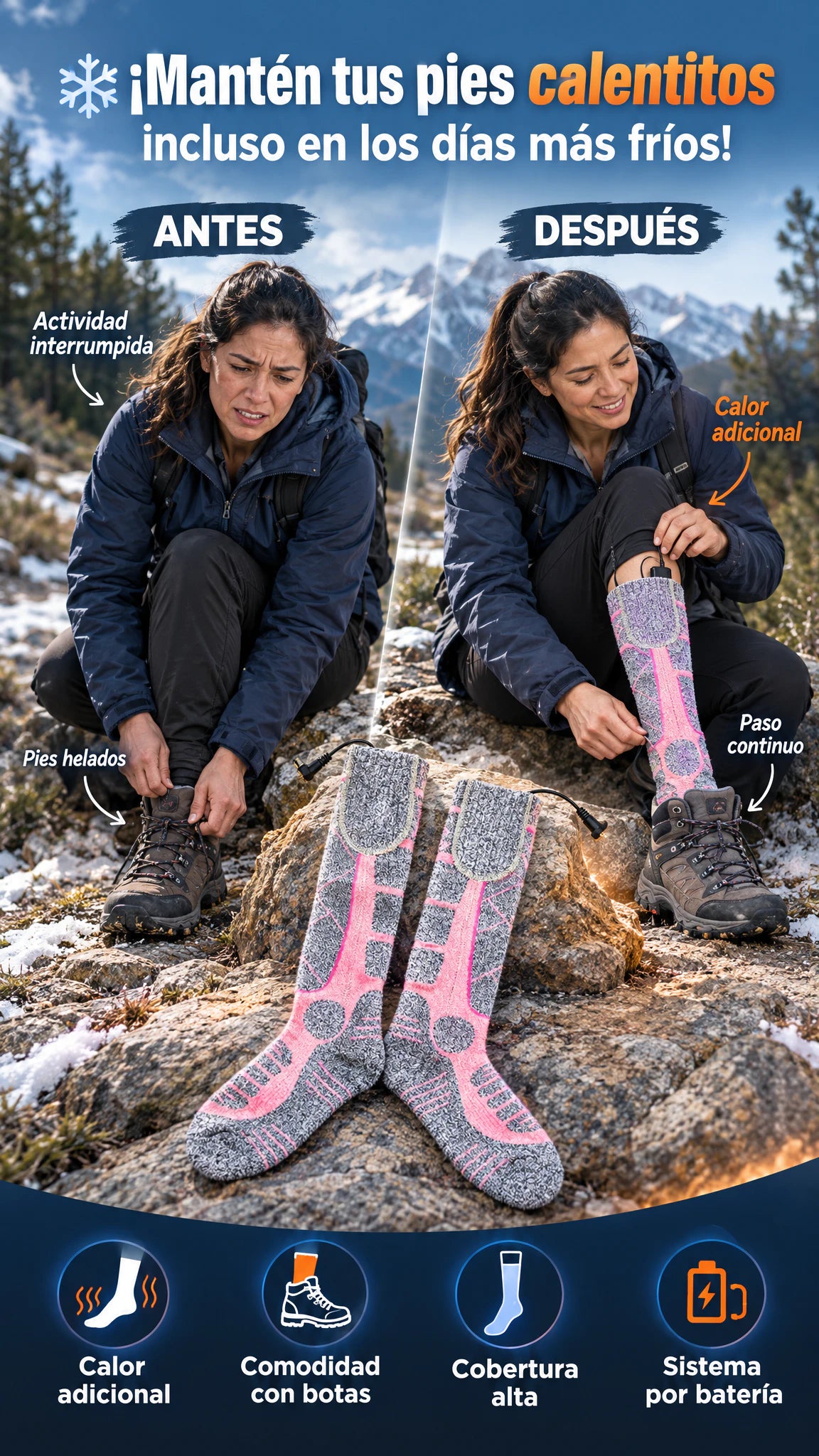 Calcetines Térmicos Eléctricos — Calor y comodidad para tus pies en días fríos