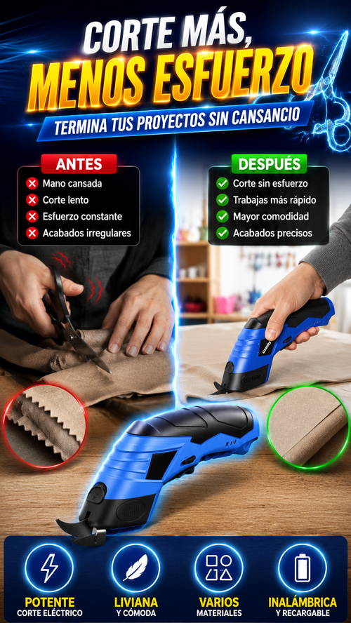 Tijeras Eléctricas Inalámbricas — Corta más con menos esfuerzo