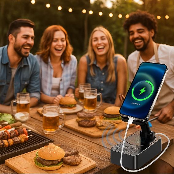 3 En 1 Bocina Bluetooth Inalámbrica Con Soporte Para Celular