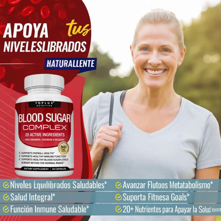 BLOOD SUGAR COMPLEX™:El Secreto Natural para Mantener tu Azúcar en Equilibrio y Tu Salud en Control