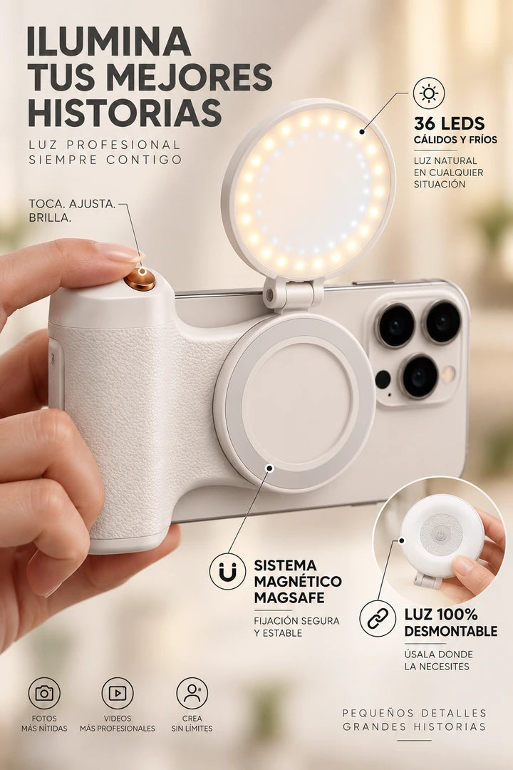 36 LEDs, sistema MagSafe y luz desmontable
