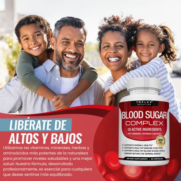 BLOOD SUGAR COMPLEX™:El Secreto Natural para Mantener tu Azúcar en Equilibrio y Tu Salud en Control