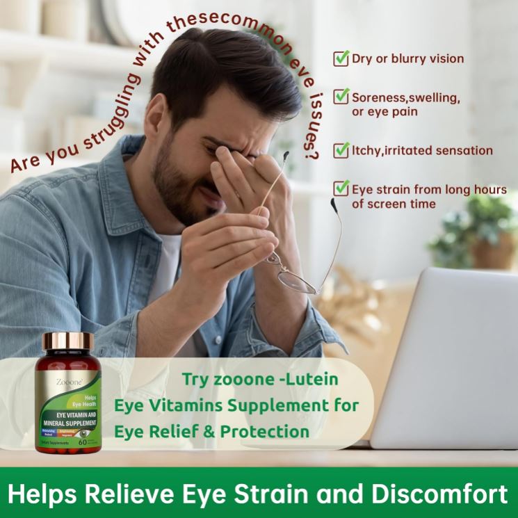 VisiónMax 360™:Luteína, Zeaxantina y vitaminas esenciales para proteger tus ojos de la luz azul, la fatiga y el envejecimiento ocular 90 CAPSULAS