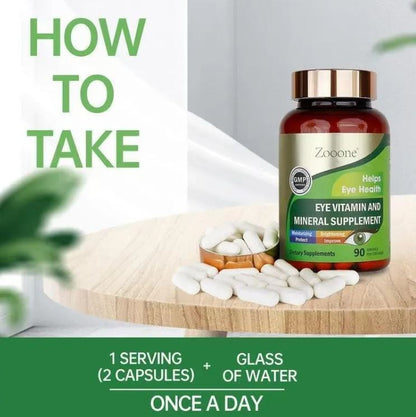 VisiónMax 360™:Luteína, Zeaxantina y vitaminas esenciales para proteger tus ojos de la luz azul, la fatiga y el envejecimiento ocular 90 CAPSULAS