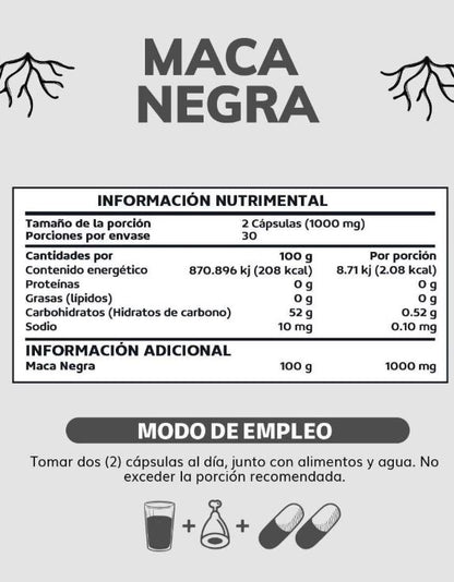 Maca Negra Beyond: Maca Negra 100% Orgánica: Energía, Concentración y Bienestar Natural