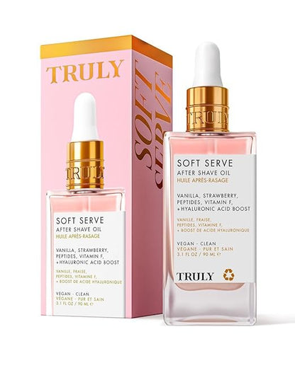 Aceite Verdaderamente Lujo para Afeitar TRULY | Tratamiento calmante e hidratante para prevenir el vello encarnado y tener una piel lisa y sin irritaciones para el uso diario