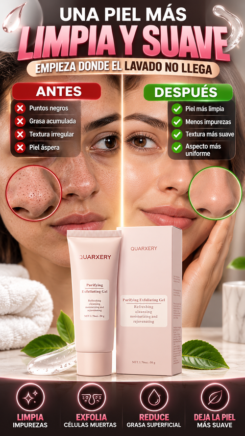 Gel Exfoliante Facial Purificante Quarxery 50 g — Piel más limpia y suave