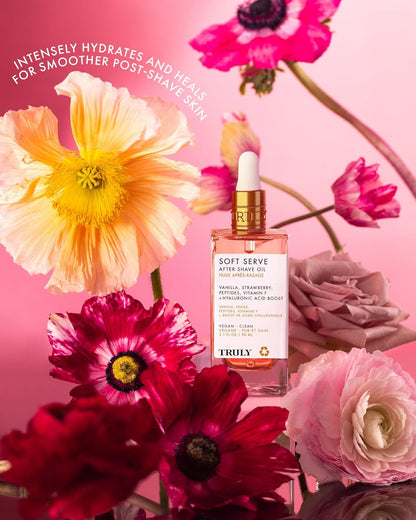 Aceite Verdaderamente Lujo para Afeitar TRULY | Tratamiento calmante e hidratante para prevenir el vello encarnado y tener una piel lisa y sin irritaciones para el uso diario