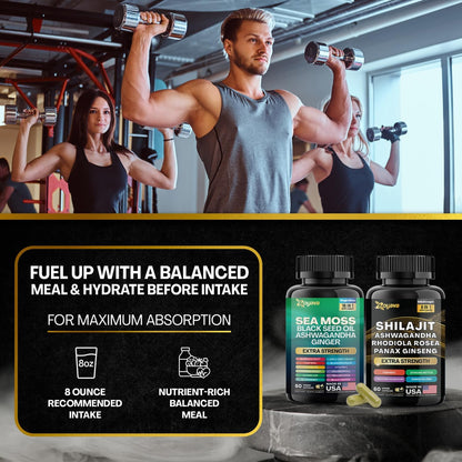 Combo Shilajit + Musgo Marino para mejorar el rendimiento y la vitalidad