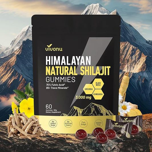 gomitas VivoNu con Shilajit del Himalaya y Ashwagandha