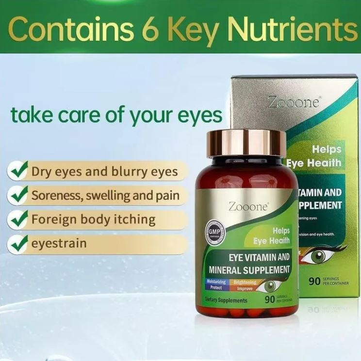 VisiónMax 360™:Luteína, Zeaxantina y vitaminas esenciales para proteger tus ojos de la luz azul, la fatiga y el envejecimiento ocular 90 CAPSULAS