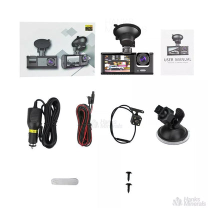 Cámara HD 1080P 3 en 1: Frontal, Trasera e Interior