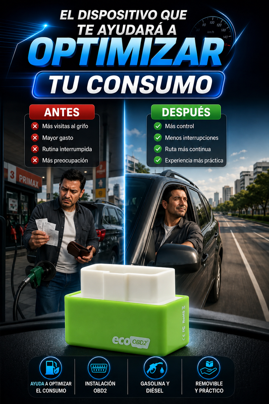 Plug & Drive OBD2 Eco OBD2 — Ahorra combustible, optimiza tu conducción y cuida tu dinero