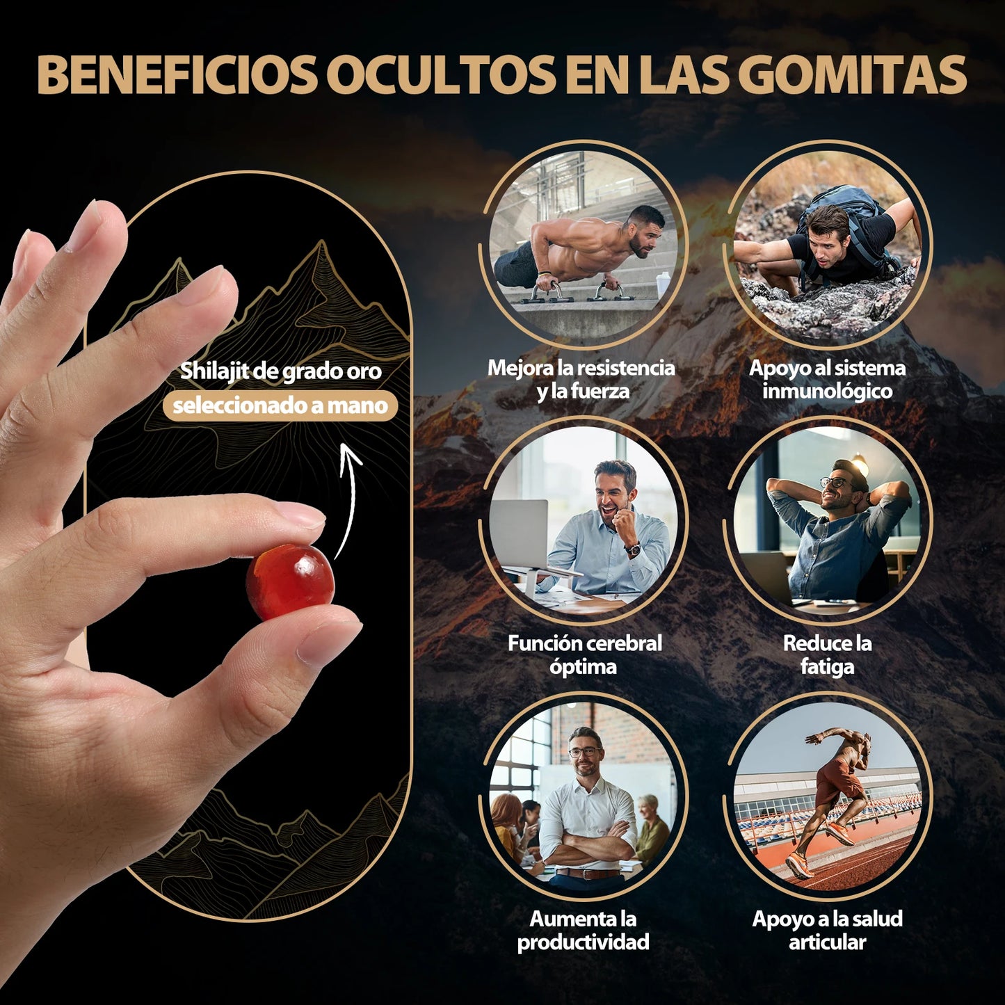WindBoss Gold Shilajit Gummies: 3000mg de Energía del Himalaya