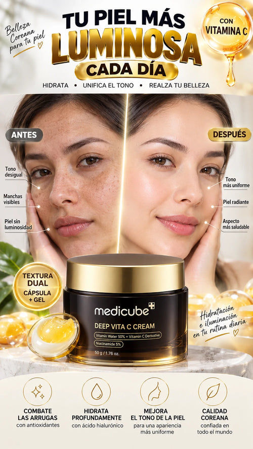 Crema Facial de Vitamina C en Cápsulas — Más luminosidad y tono uniforme