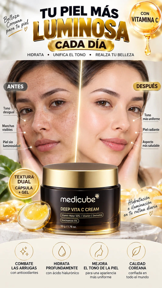 Crema Facial de Vitamina C en Cápsulas — Más luminosidad y tono uniforme