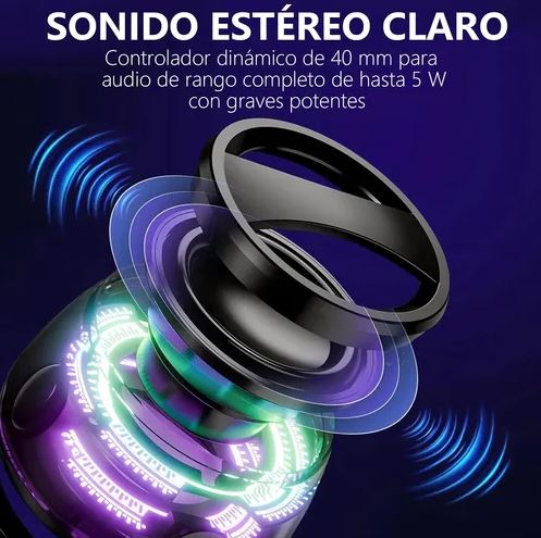 BassGrip 360: ¡Dale vida a tu música con luces RGB y sonido HD!