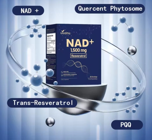 Suplemento líquido NAD de 1000 mg, Bebida de bayas NAD, suplemento de ribosido de nicotinamida aldehído piridina acetona y resveratrol NAD apto para hombres y mujeres, presentación en barras sabor baya