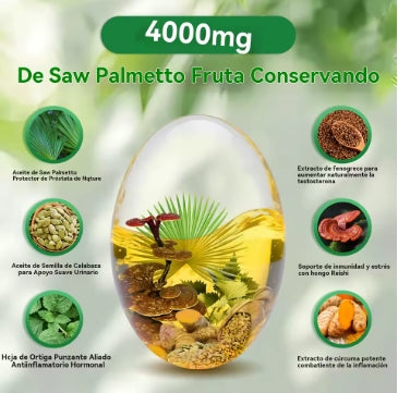 VIVONU Extracto de cápsula de palma de Sierra 8 en 1, aceite de semilla de calabaza - apoya la salud de la próstata, alivia los problemas de micción, apoya el crecimiento del cabello, bloqueo dht 240 cápsulas blandas