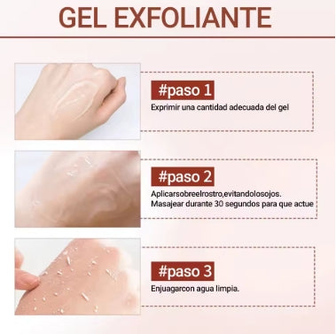 QUARXERY Gel Exfoliante Facial Limpiador Hidratante con Nicotinamida - Skin Care Belleza, Gel Limpiador Facial Exfoliante Corporal para Piel Grasa, Seca y Mixta
