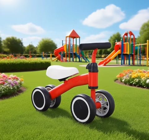 Bicicleta de equilibrio de 4 ruedas: Una bicicleta de equilibrio con 4 ruedas, bicicleta caminadora: Una bicicleta para aprender a caminar