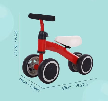 Bicicleta de equilibrio de 4 ruedas: Una bicicleta de equilibrio con 4 ruedas, bicicleta caminadora: Una bicicleta para aprender a caminar