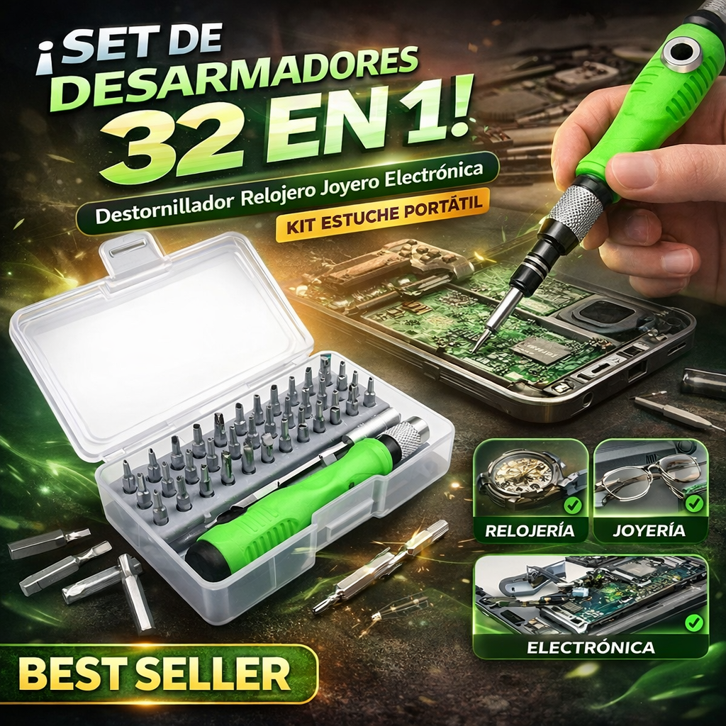 Set de Desarmadores 32 en 1