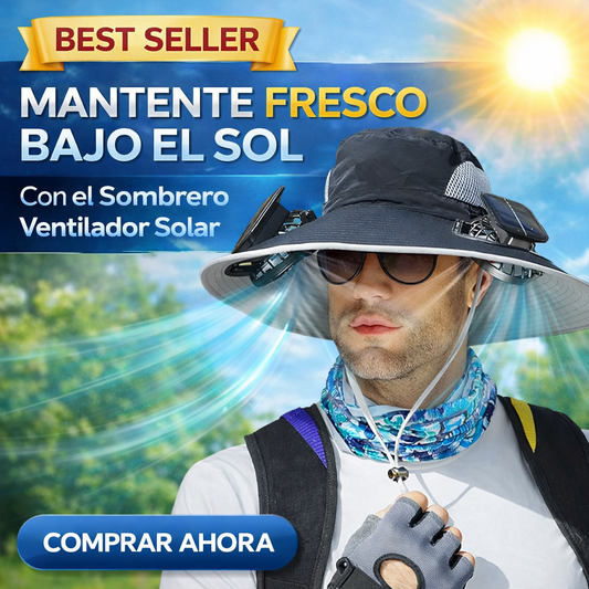 Sombrero de ventilador solar- carga solar y USB