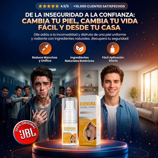 EVENORA HERBAL SPRAY- Solucion natural para vitiligo en niños y jovenes