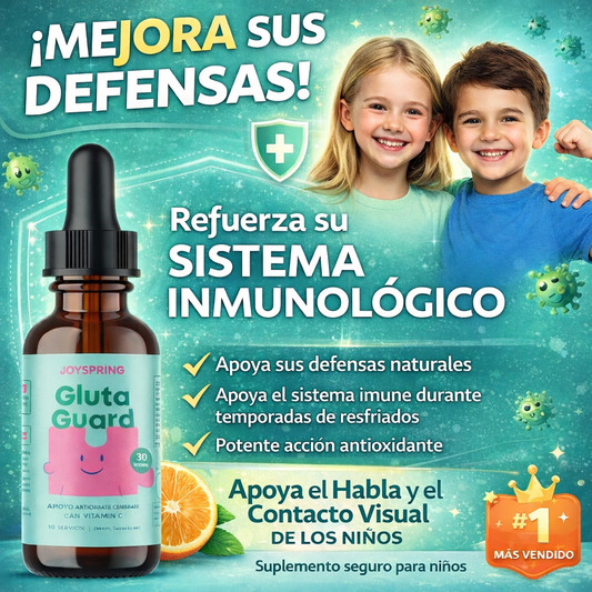 Suplemento JoySpring Gluta Guard para Niños - Antioxidante, Apoya el Habla y el Contacto Visual