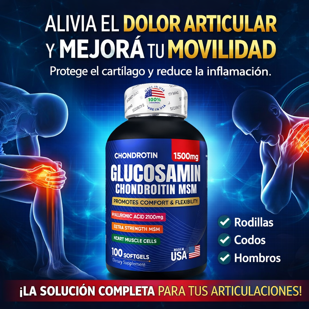 Glucosamin Chondroitin MSM - Alivia el dolor y la rigidez articular