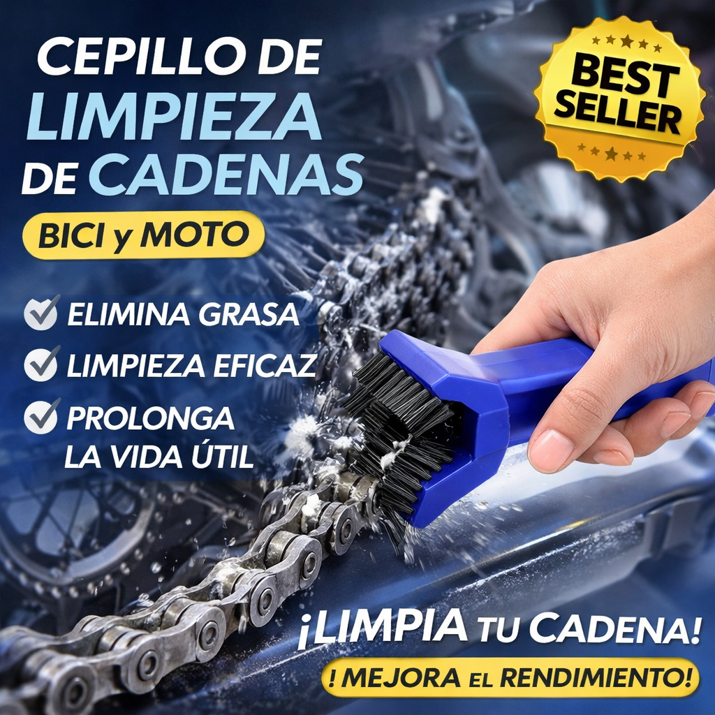 Cepillo de Limpieza de Cadenas Bici-Moto