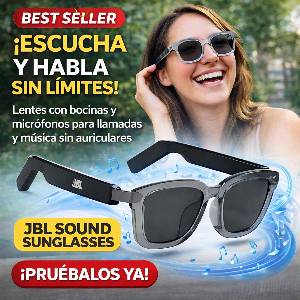 Lentes de sol con bocinas delgados y elegantes