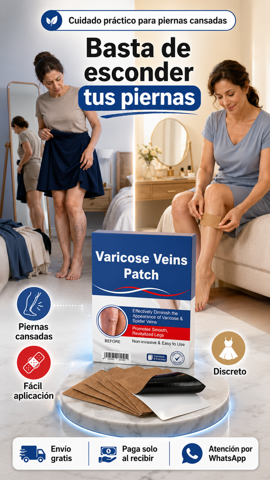 Varicose Veins Patch — Parche Herbal para Piernas Cansadas y Venas Visibles