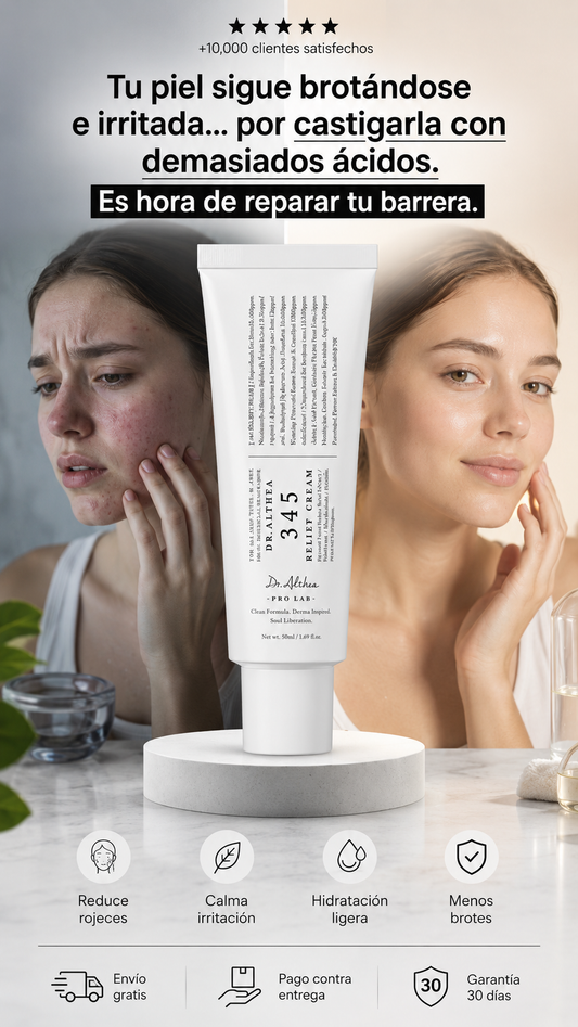 Dr.Althea Crema de Alivio 345, Hidratante Facial Diario, Cuidado de Alivio de Imperfecciones, Recuperación Calmante y Humedad, Cuidado de la Piel Vegano Coreano para Todo Tipo de Piel, 1.69 Fl Oz
