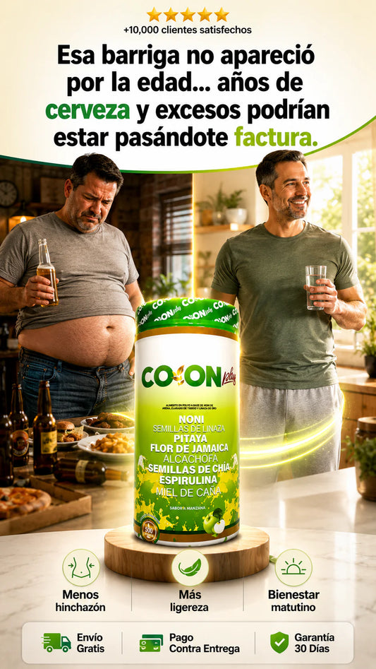 Colon Plus es un suplemento alimenticio en polvo de 500g, diseñado para mejorar la salud digestiva y aliviar el colon inflamado.
