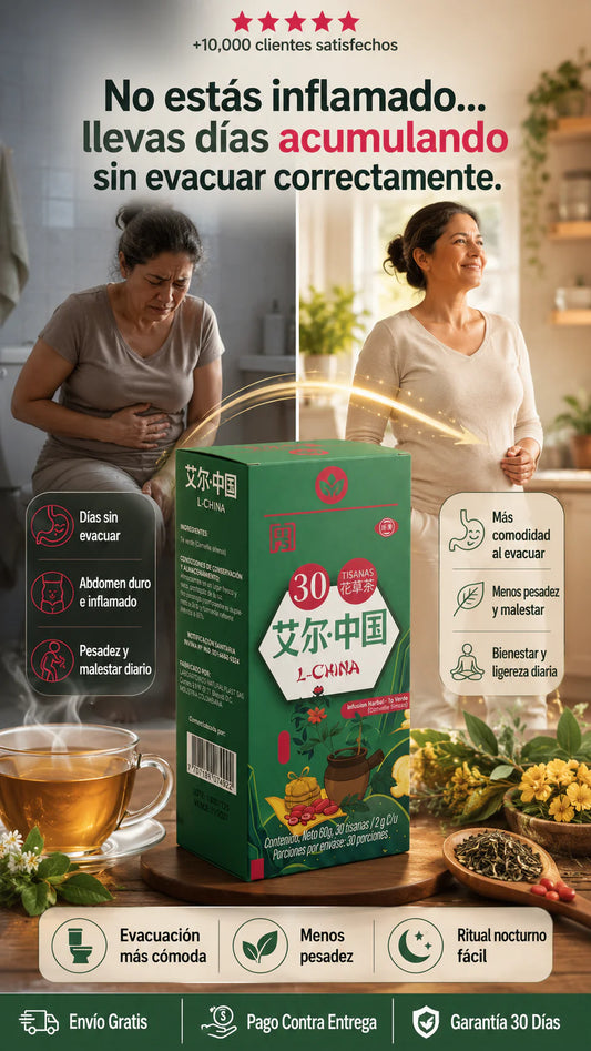 Té chino adelgazante y de limpieza profunda que contiene 30 tisanas en una caja de 60 gramos.