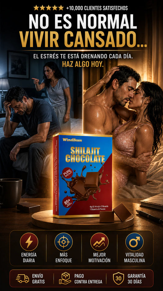 Windboss Shilajit Chocolate Comprimidos Pre Entrenamiento