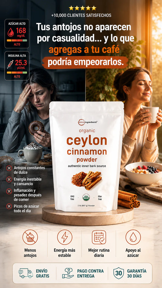 Canela de Ceilán orgánica en polvo, 2 lb, canela de Sri Lanka prémium para condimentar, ideal para hornear, cocinar y bebidas, sin aditivos ni OMG, a granel