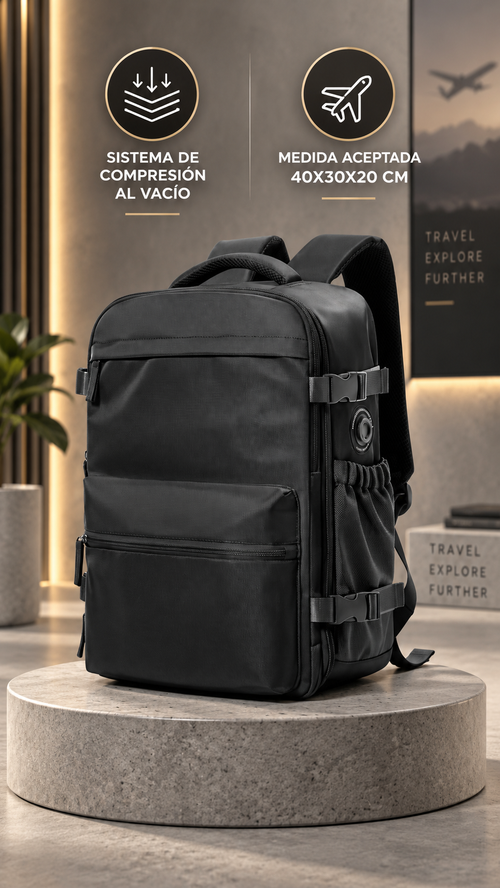 Mochila de Viaje con Compresión al Vacío "Zero-Fee Flight"